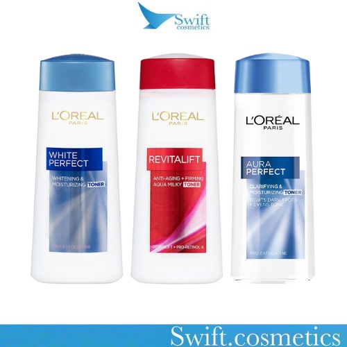 Nước Hoa Hồng LOreal - L'OreaL Paris Arau Perfect White &amp; Moisturizing / Revitalift Aqua Milky Toner 200ml