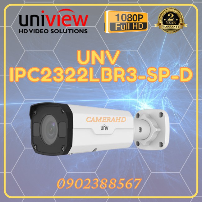 Camera IP hồng ngoại 2.0 Megapixel UNV IPC2322LBR3-SP-D