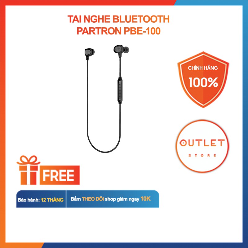 [Mã ELMS5 giảm 7% đơn 300K] Tai nghe Bluetooth Partron PBE-100 | Bảo Hành Chính Hãng 12 Tháng 1 đổi 1