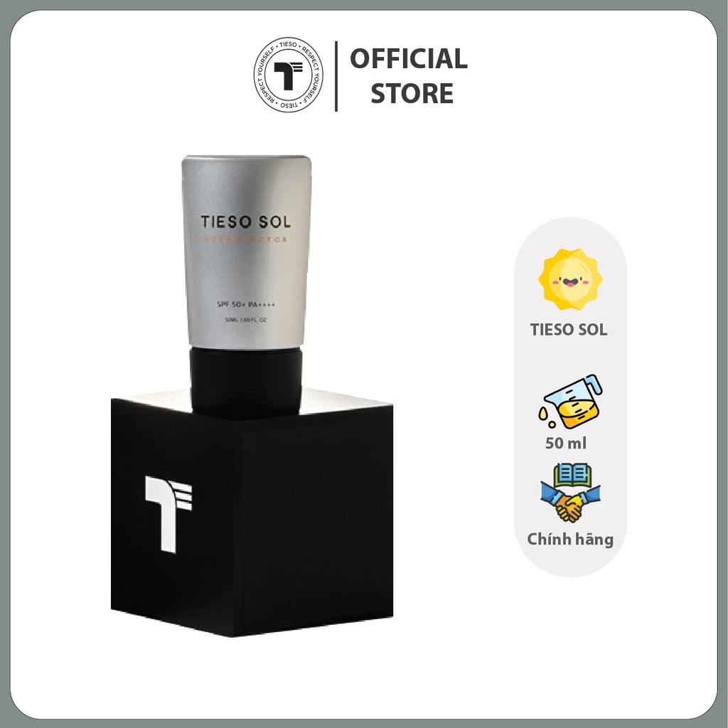 [Tặng sample Tieso Cleanser 20ml+Soothing 20ml] Kem chống nắng bảo vệ da trước tia cực tím Tieso (UV/ protector) 50ml