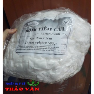 Bông gòn - Bông tiêm cắt Bảo Thạch (túi 500g)