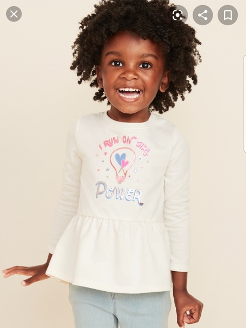 Áo dài tay bé gái chất thun len