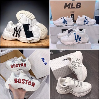 Giày thể thao MLB NY vàng, NY đen, MLB LA, Giày sneaker mlb boston bản một đế giá rẻ full box bill
