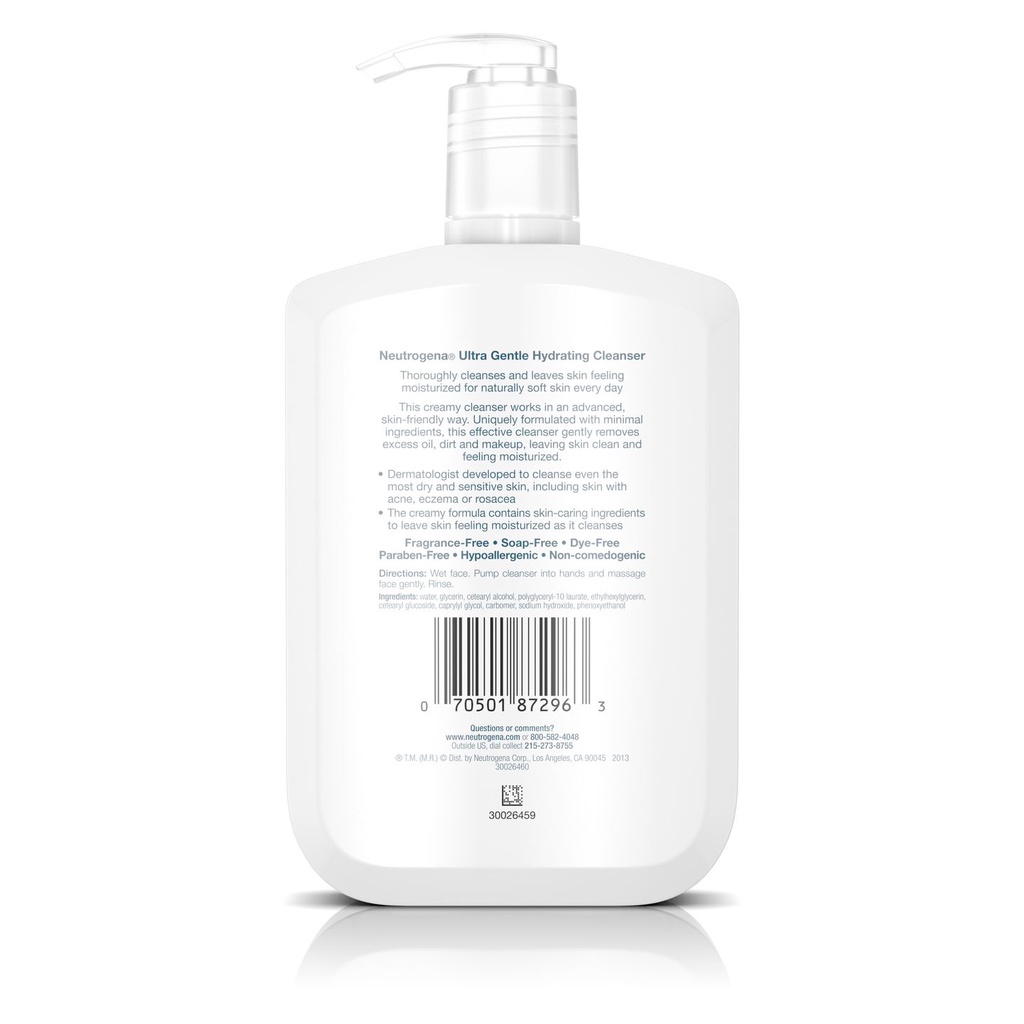 Sữa rửa mặt Neutrogena Ultra Gentle Hydrating 354ml