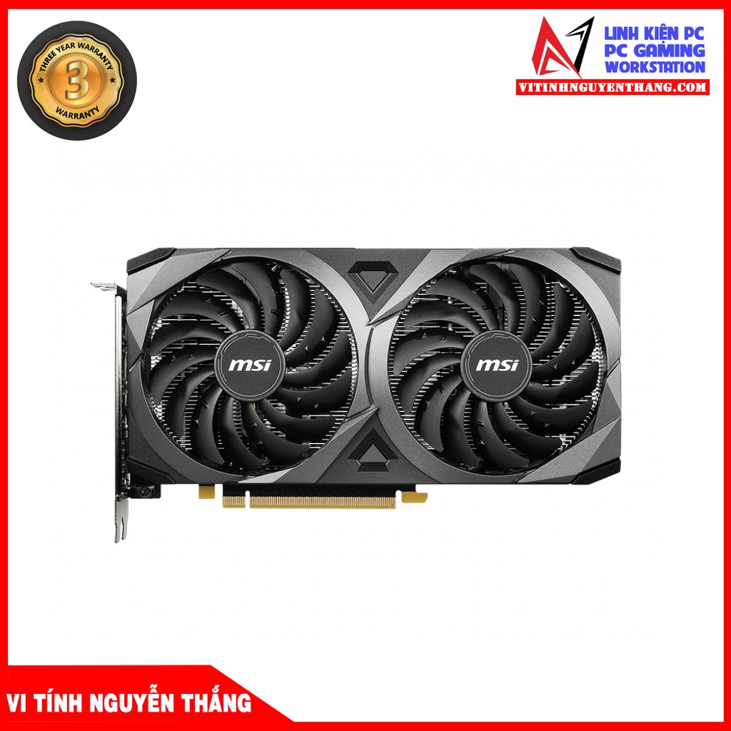 VGA CARD MÀN HÌNH MSI RTX 3060 VENTUS 2X 12 GB - Phiên Bản LHR V2 New chính hãng