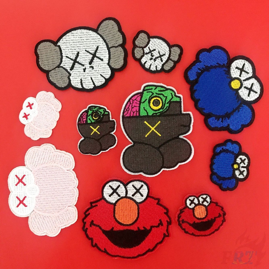 Miếng thêu trang trí quần áo họa tiết Sesame Street /KAWS S-3