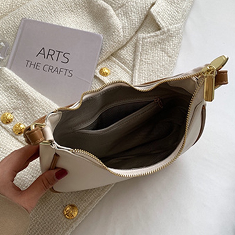 IELGY Túi Đeo Vai Màu Trơn Phong Cách retro Đơn Giản Cho Nữ