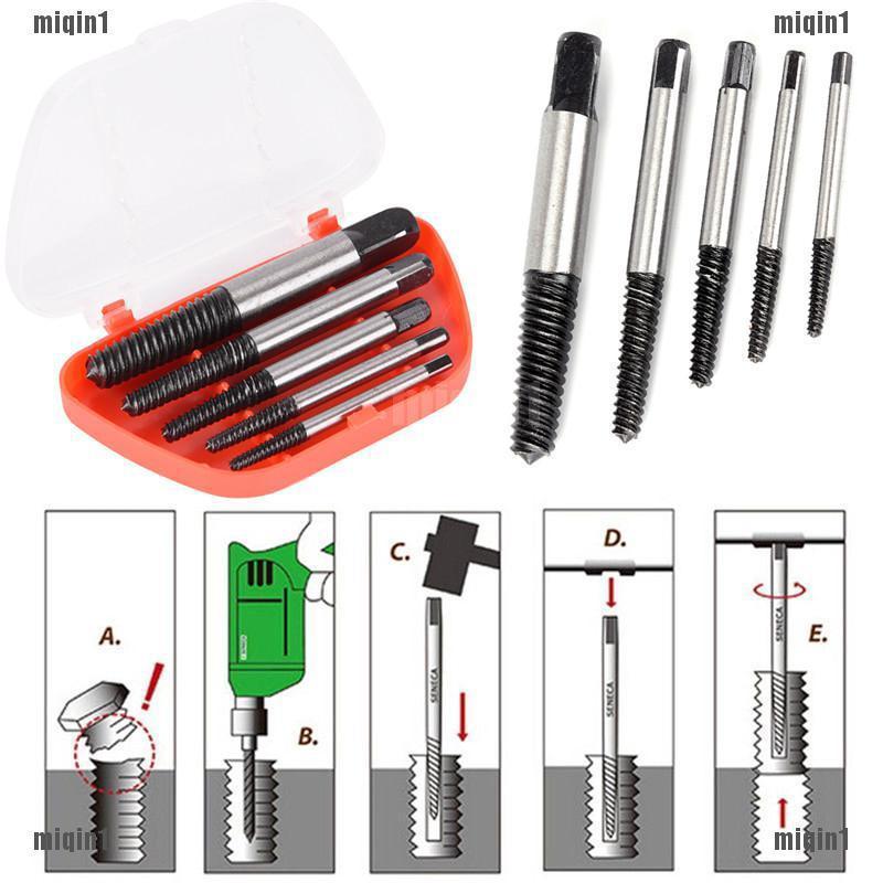 Bộ 5 mũi khoan phá ốc vít hỏng