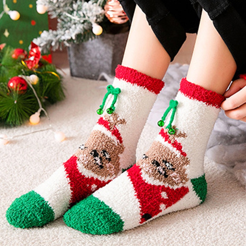 4 Đôi Vớ Họa Tiết Giáng Sinh Hoạt Hình Cho Nữ