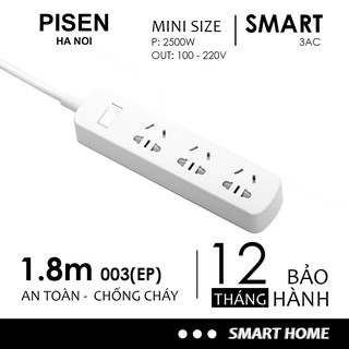 Ổ cắm điện đa năng thông minh Pisen 003(EP) (3 AC) 1,8 met