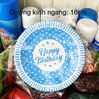 Dĩa Giấy Chấm Bi 19cm - 6 Cái
