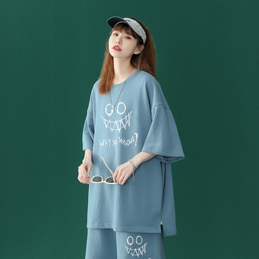 Set đồ cho nam và nữ HOT 2021 năng động cá tính, chất liệu coton