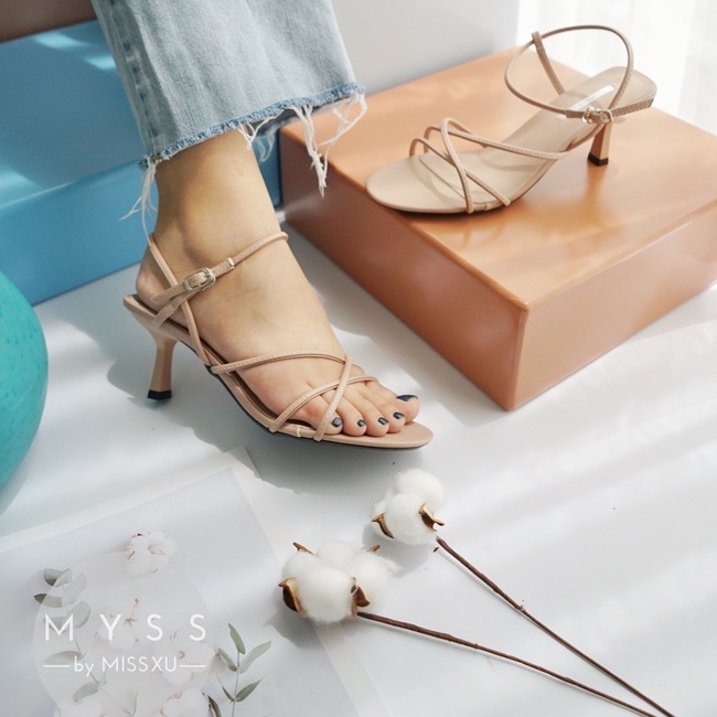Giày sandal nữ dây mảnh phối ngang 5cm thời trang MYSS - SD46