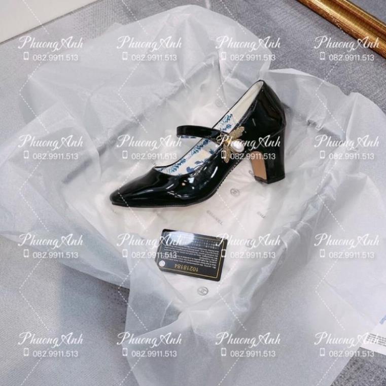 Giầy Dior Đen Bóng Quai Ong Full Size 35-39