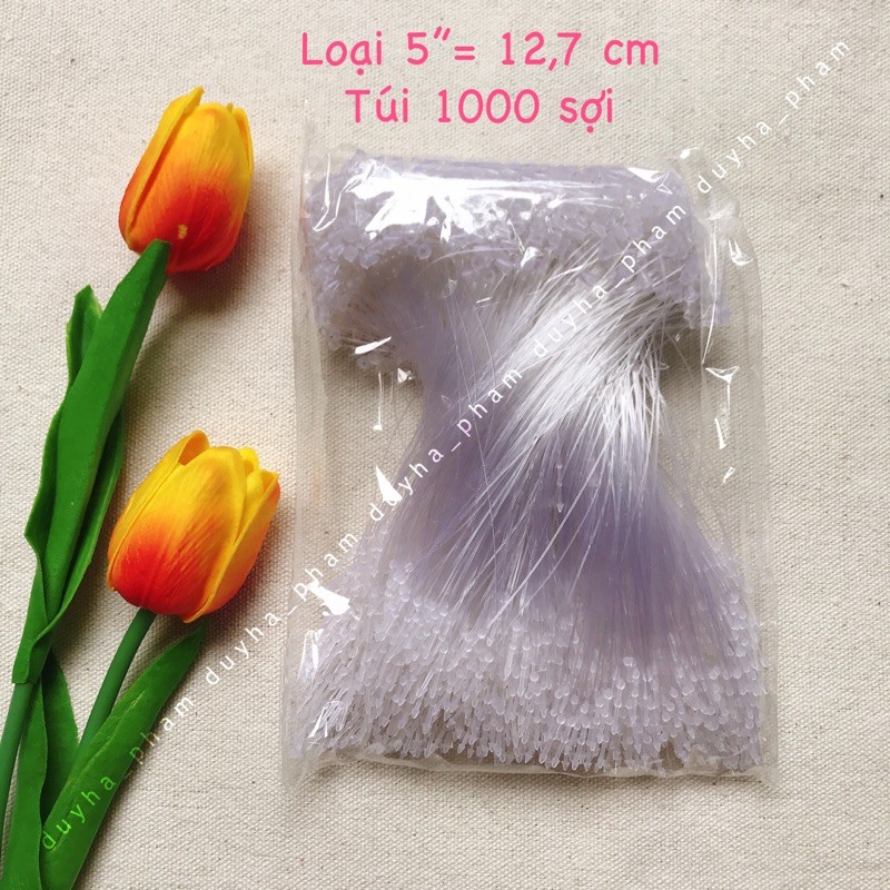 [1000 sợi] CỌNG NHỰA XỎ TAG QUẦN ÁO- DÂY TREO NHÃN MÁC