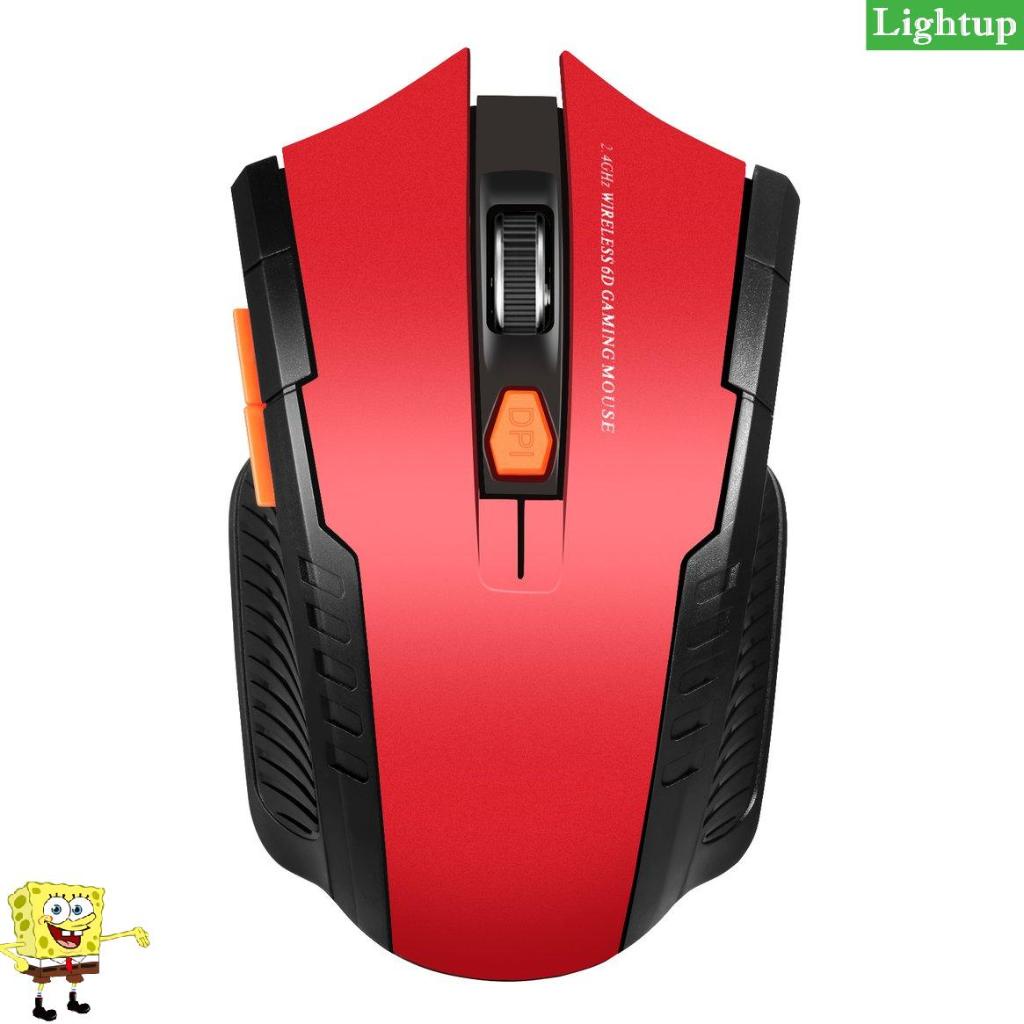 Chuột không dây 2.4Ghz 1600DPI Mini Optical Gaming Mouses Máy tính xách tay công thái học