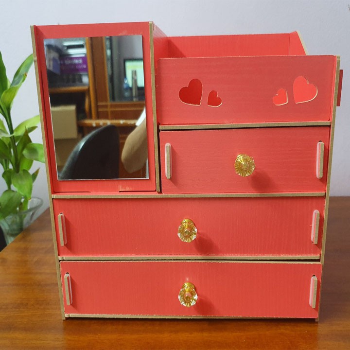 Kệ Để Đồ Trang Điểm Có Gương Kích Thước 28x17x26cm (BQ322)
