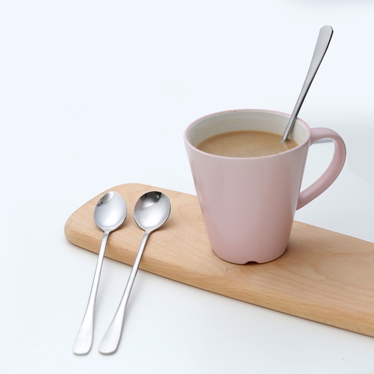 Muỗng Cà Phê Tay Cầm Dài Bằng Thép Không Gỉ Thân Thiện Với Môi Trường