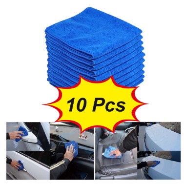 Bộ 10 khăn lau đa năng siêu thấm nước Microfiber 30x30cm