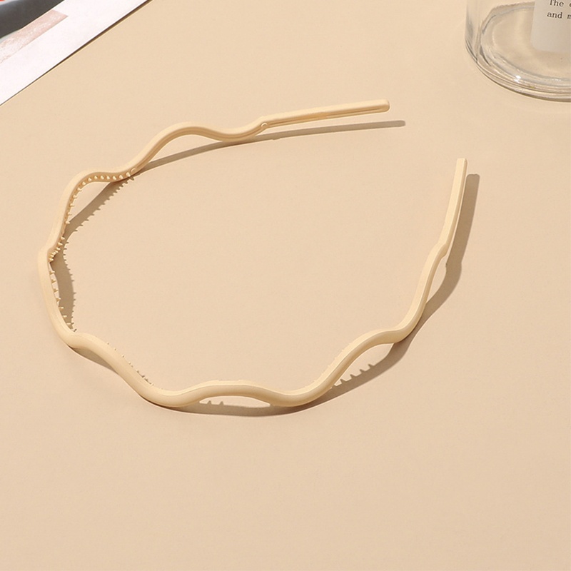 Băng Đô Cài Tóc Bằng Nhựa Nhám Hình Gợn Sóng Thời Trang Cho Nữ