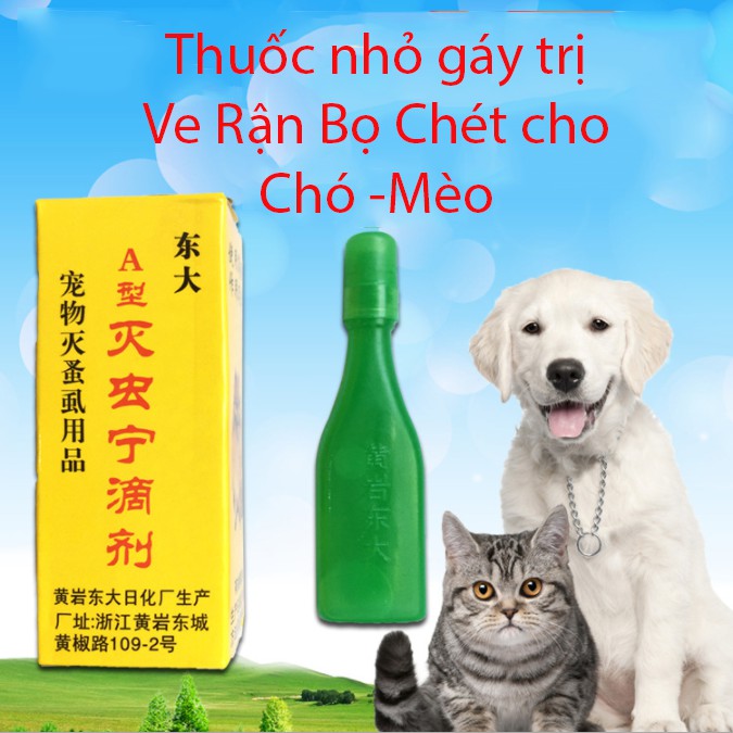 Nhỏ gáy trị Ve Rận Bọ Chét cho Chó-Mèo