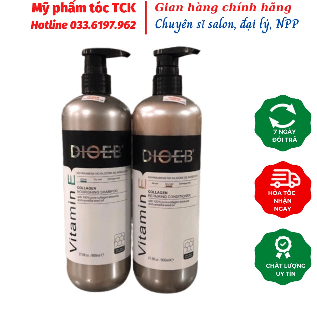 [Chính Hãng] Dầu Gội Xả DIOEB Phục hồi tóc hư tổn chống gàu ngứa dưỡng ẩm mọc tóc hương thơm 800/1chai