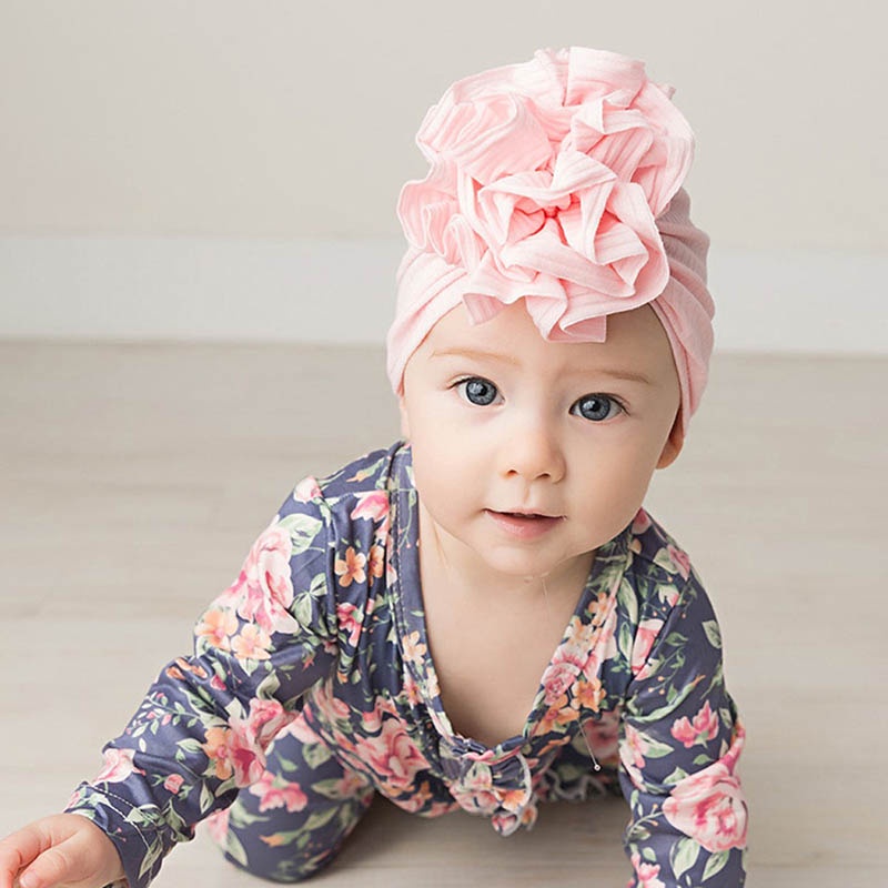 Mũ Trùm Đầu Họa Tiết Hoa Dễ Thương Cho Bé