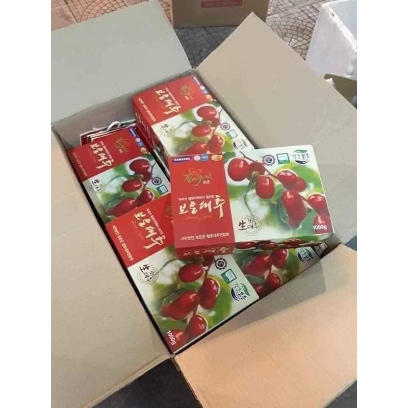 [CHỈ BÁN LOẠI 1 TO CHUẨN HÀN] TÁO ĐỎ BOEUN JUJUBE HÀN QUỐC FULL BOX 1KG [QUÀ TẶNG SIÊU Ý NGHĨA CHO NGƯỜI THÂN]