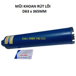 Mũi khoan rút lõi Dongcheng kích thước 63x365mm,lưỡi hợp kim chuyên dụng cho thợ điện nước, điều hoà