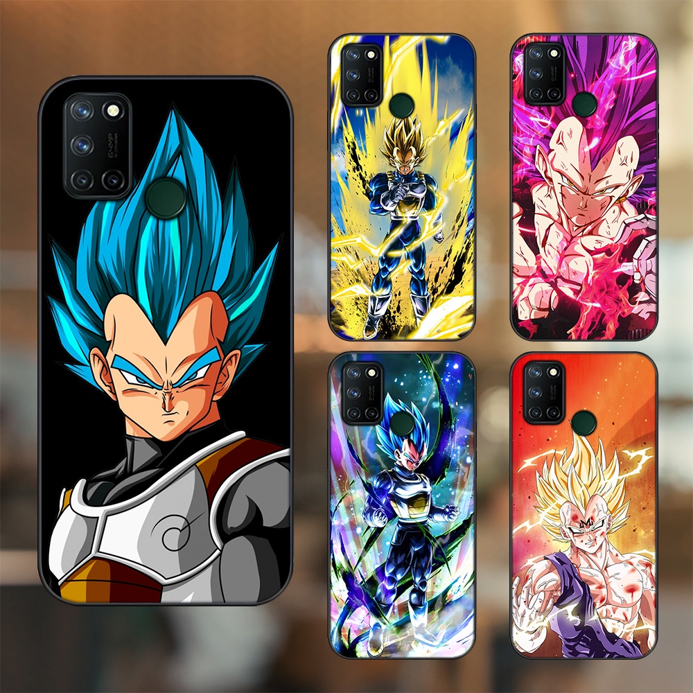 Ốp lưng Realme C17, 7i viền đen in hình Vegeta Dragon Ball