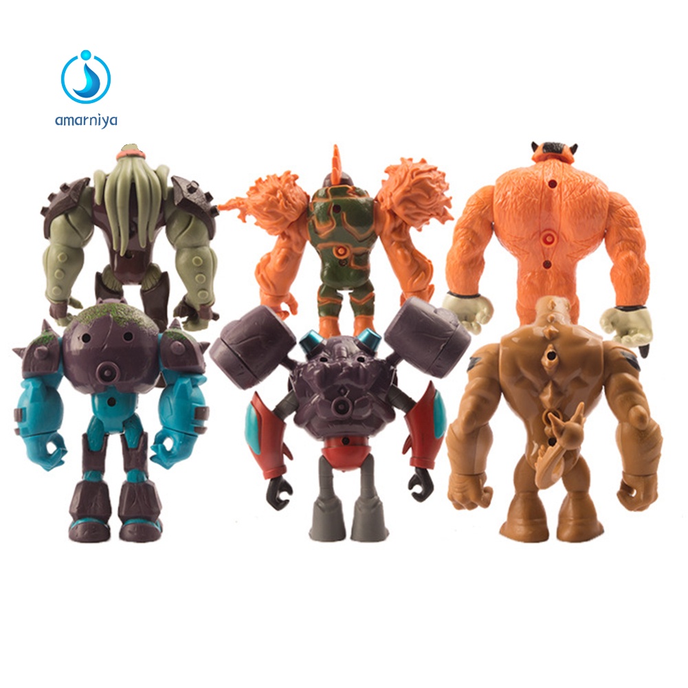 Bộ 11 mô hình nhân vật phim Ben 10 Heatblast Humongousaur bằng PVC