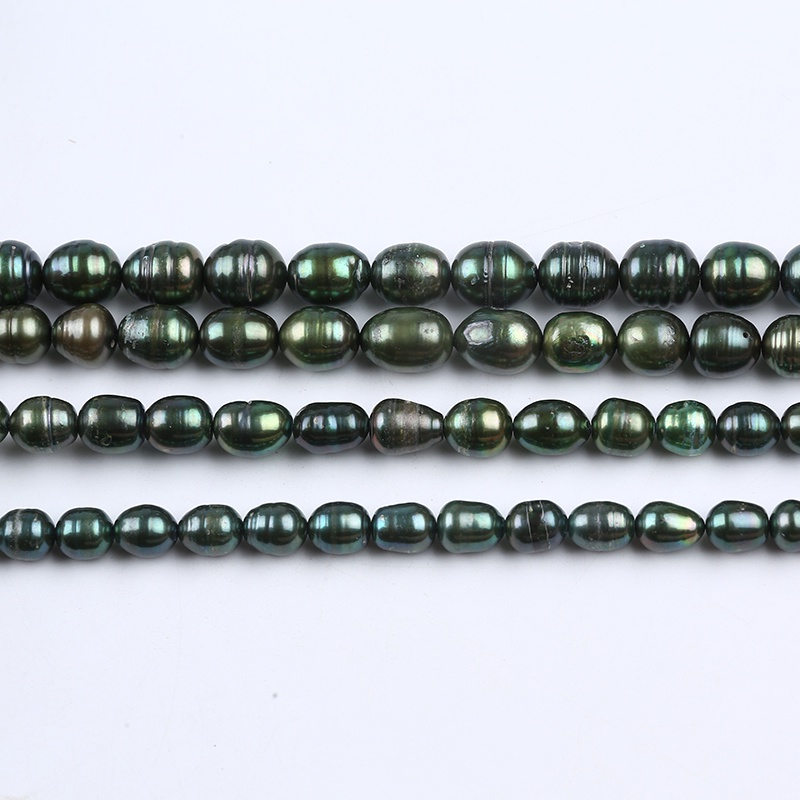 Bán Sỉ Hạt Ngọc Trai Nước Ngọc Trai Tự Nhiên Hình Gạo Xanh pistachio Làm Trang Sức