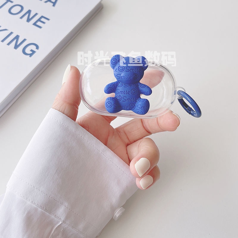 Vỏ Bảo Vệ Hộp Đựng Tai Nghe OPPO Enco Buds Trong Suốt Đính Nơ &amp; Gấu Dễ Thương