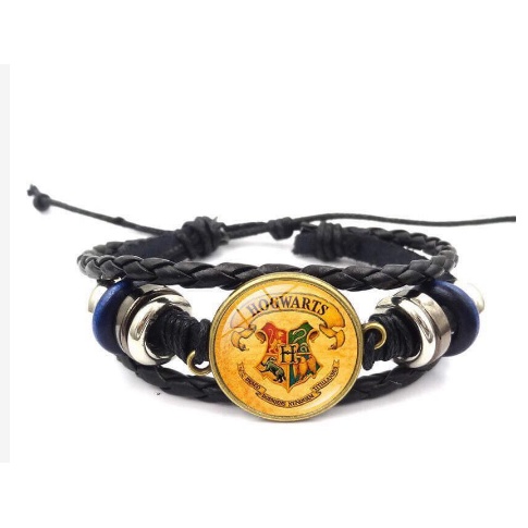 VÒNG TAY DA LOGO HOGWARTS thời trang