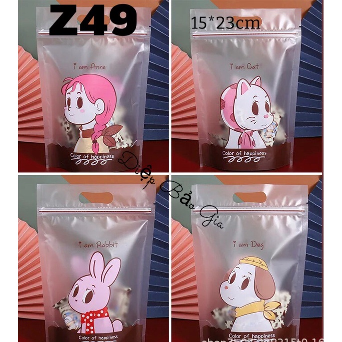 Túi zip đựng bánh Cô Gái Z49 (10c)