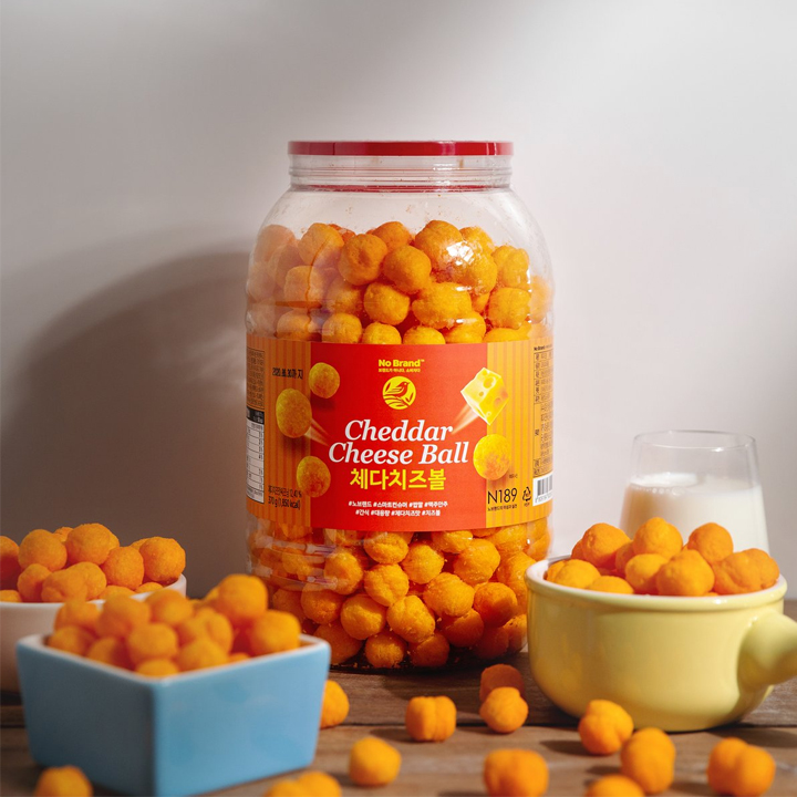 Snack Phô Mai Viên Size Jumbo Cheddar Cheese Ball No Brand 380g - Emart VN