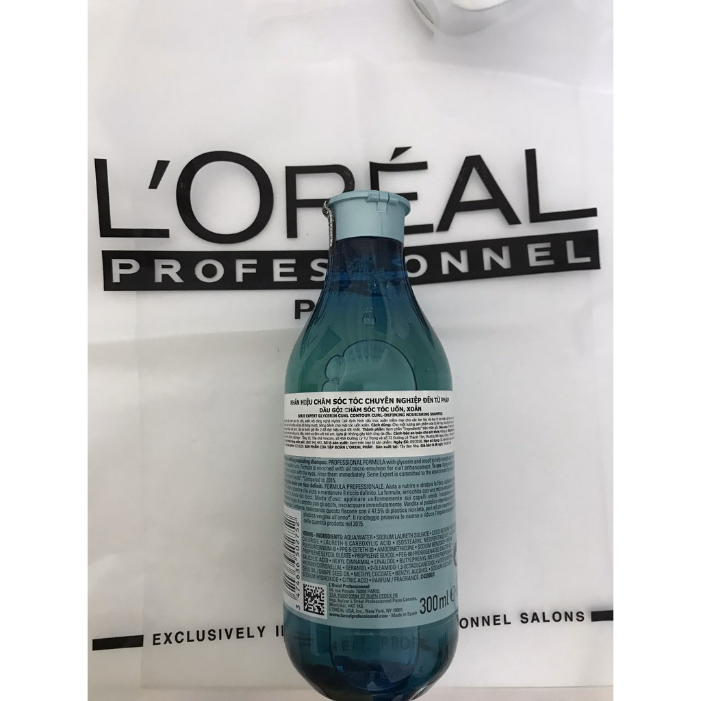 [L'OREAL-CHÍNH HÃNG] COMBO GỘI VÀ XẢ KHÔ CHĂM SÓC TÓC UỐN XOĂN LOREAL CURL 300ML/150ML