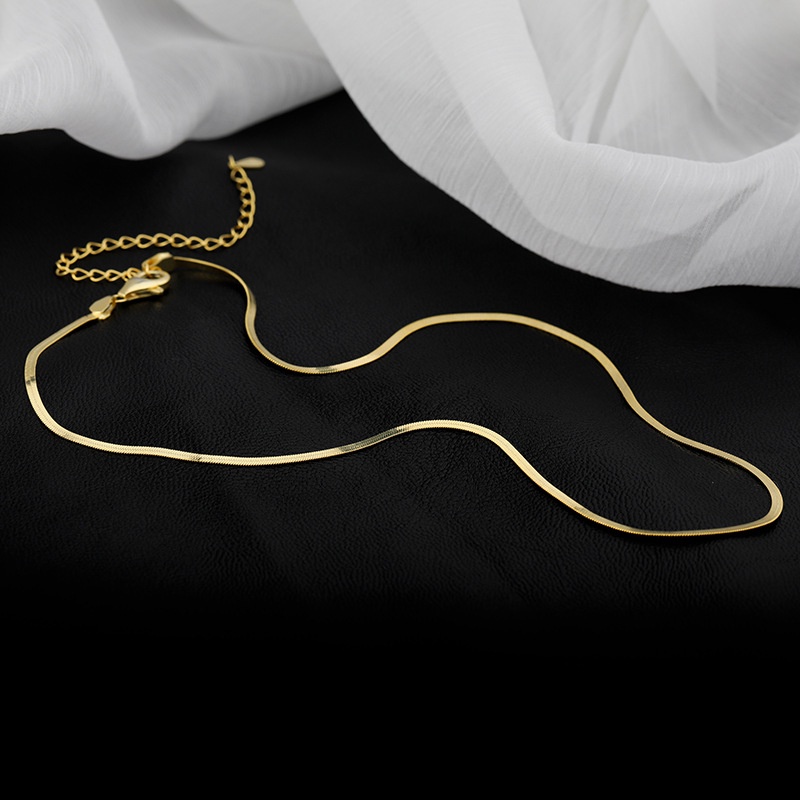Vòng cổ choker dáng trơn bản to mạ vàng chạm xương quai xanh sang trọng cá tính - DB2632- Bảo ngọc Jewelry
