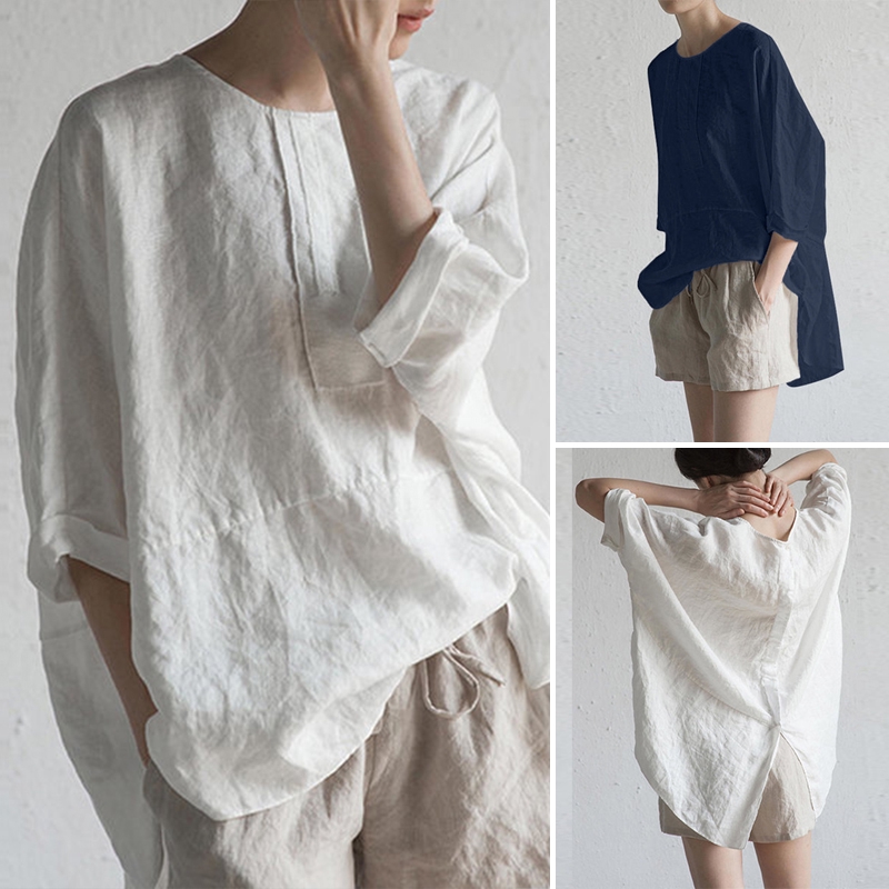 ZANZEA Áo Tay Lửng Dáng Rộng Thời Trang Quyến Rũ Dành Cho Nữ | BigBuy360 - bigbuy360.vn