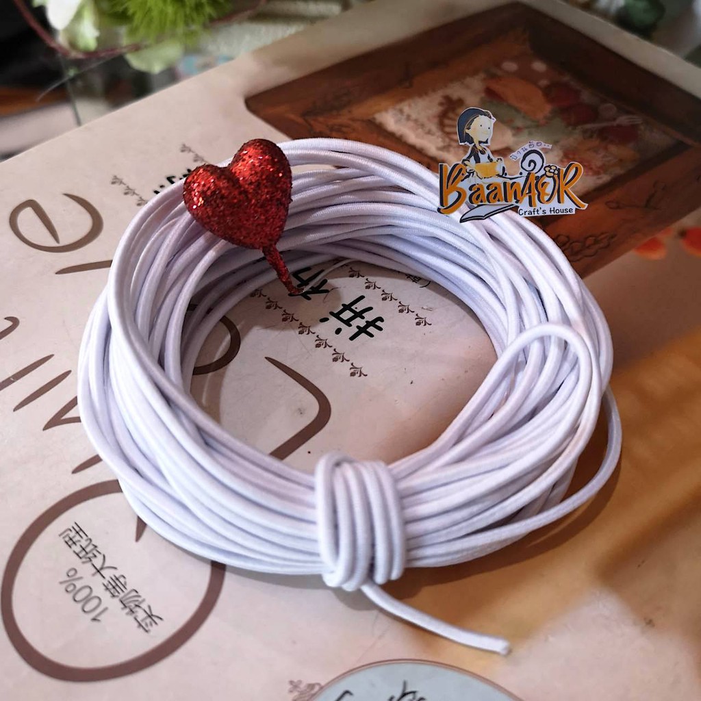 Dây thun 2mm Dây tròn Màu đa năng Kích thước 2 Mm Cắt thành miếng Chiều dài 540 Cm / Cao su 2mm