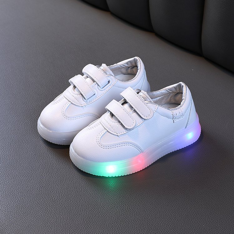 Giày Thể Thao Da Có Đèn Led Cho Bé 1-8 Tuổi