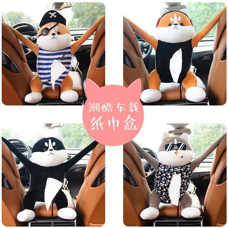 Hộp đựng khăn giấy trên xe hơi hình chú chó ngộ nghĩnh
