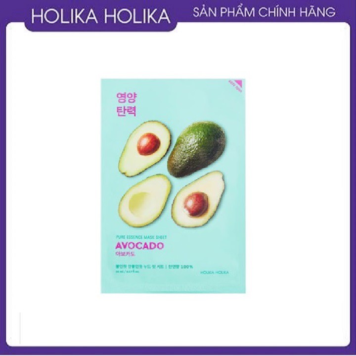 Mặt Nạ Giấy 🏆FREESHIP🏆 Holika Chiết Xuất Trái Bơ Pure Essence Mask sheet 23ml_Avocado 68128