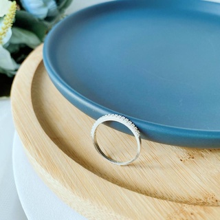 Nhẫn bạc 925 mezi jewelry, nhẫn nữ đính đá đẹp, đơn giản sparking line atj9022