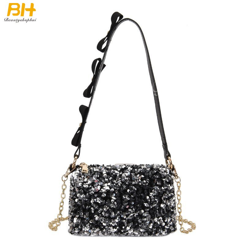 Túi Xách Đeo Vai / Kẹp Nách Đính Kim Sa Nhiều Màu Mới 2022 Cho Nữ