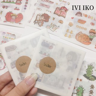 [Sẵn] Set 4 tấm sticker Good Afternoon cute