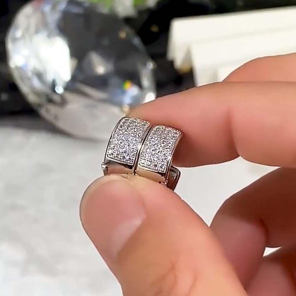 Bông Tai Dạng Vòng Thời Trang Dành Cho Nam Và Nữ|Khuyên Tai Tròn Đính Đá Zircon Nhiều Màu Sắc Đơn Giản Phong Cách Hàn Quốc Unisex