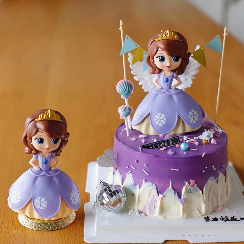Búp bê trang trí bánh cupcake chủ đề công chúa Disney