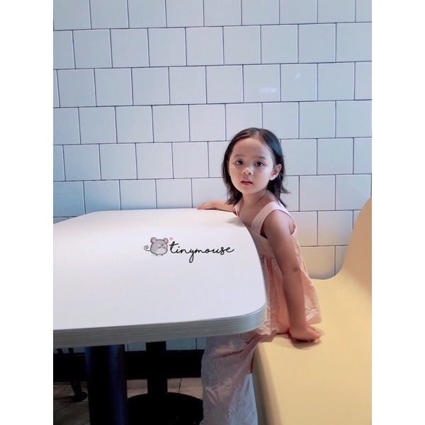 Tiny Mouse - bộ thô thêu cho bé gái màu hồng xinh xắn