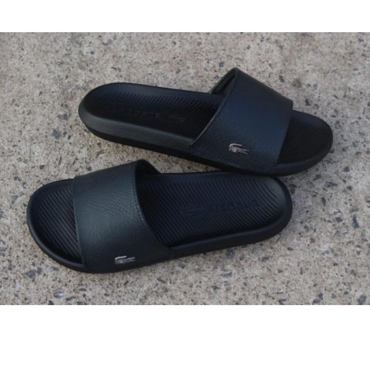 LACOSTE ❤(Giảm Giá Lớn!!!)❤ Dép Sandal Màu Đen Thời Trang Cho Nam Và Nữ